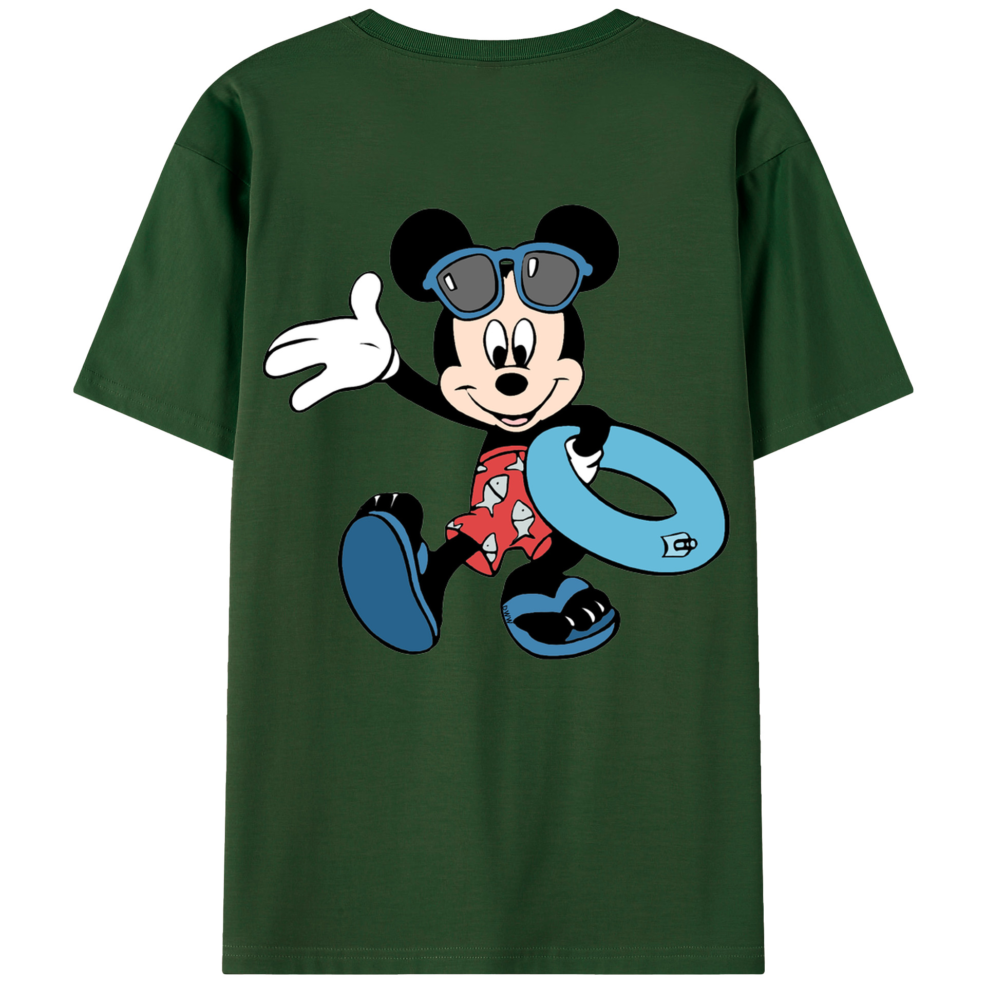 （画像用） ミッキーマウス Mickey Mouse 綿100％半袖Tシャツ（背面プリント）